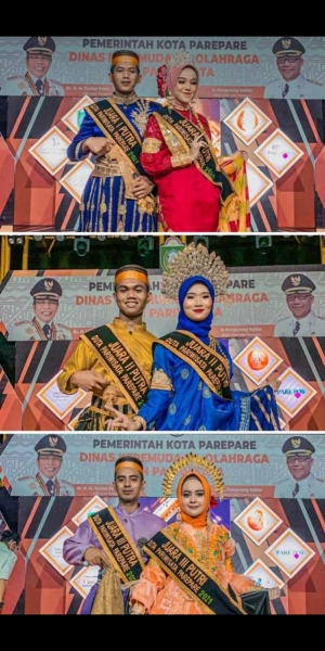 Syaiful dan Puput Raih Juara 1 Duta Pariwisata Kota Parepare Tahun 2021