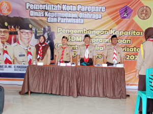 Dinas Kepemudaan Olahraga dan Pariwisata (Disporapar) Kota Parepare menggelar Orientasi Saka Pariwisata 2022.