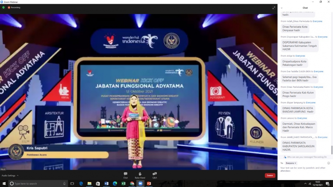 Webinar Kick Off JFA Pusat Pengembangan SDM Pariwisata Dan Ekonomi ...